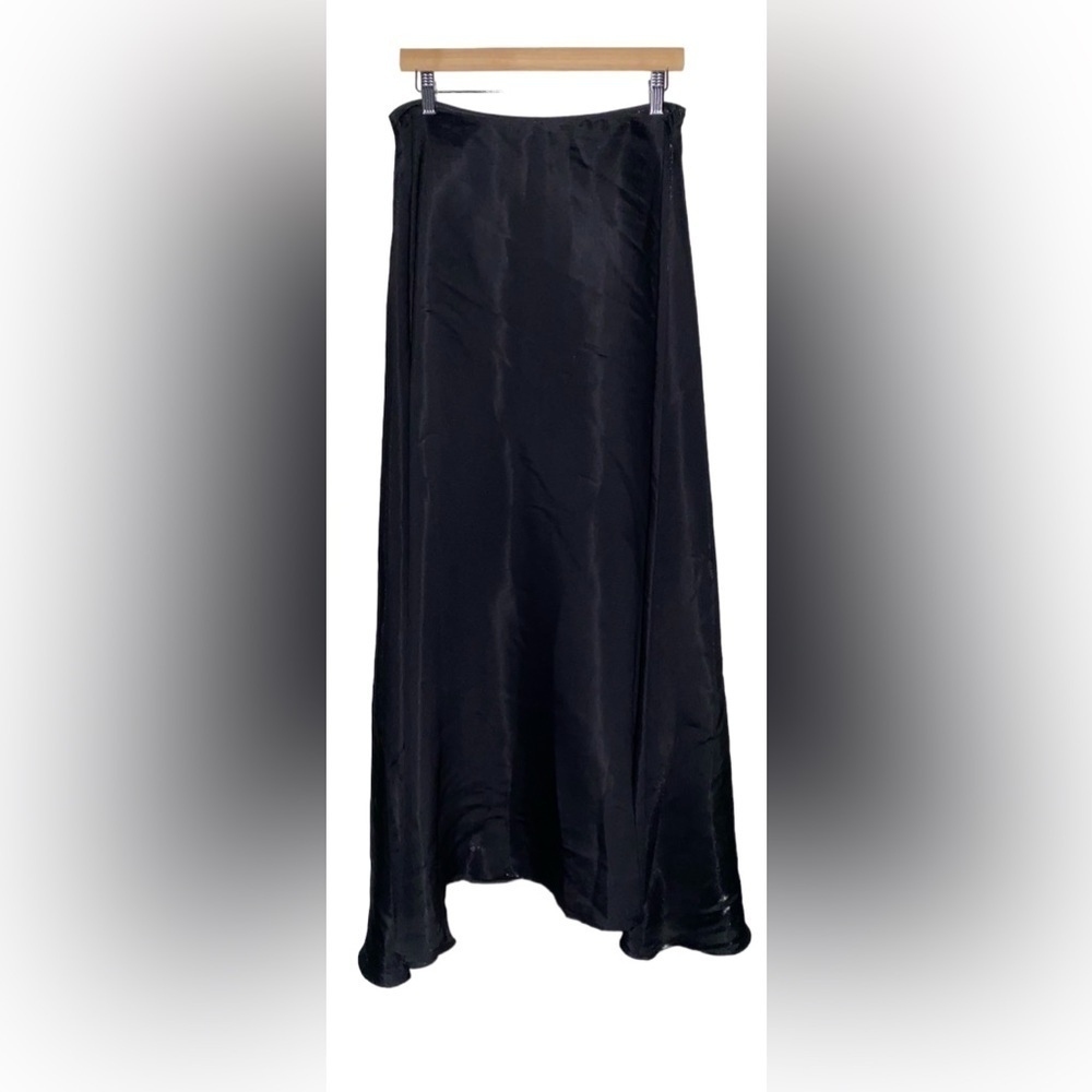 Vintage Scott McClintock Silk Taffeta Maxi Skirt Women 8 Elegant Cocktail Dinner